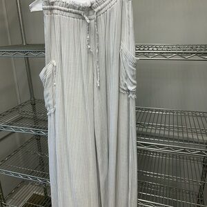 Striped Women's Jumpsuit - Gray